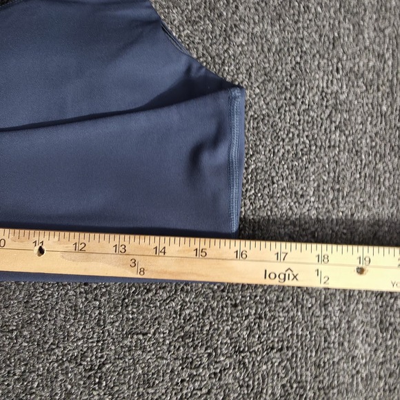 Girlfriend Collective Lou V Back Sports Bra Womens XL Navy Activewear‎ Yoga Top - Picture 4 of 6